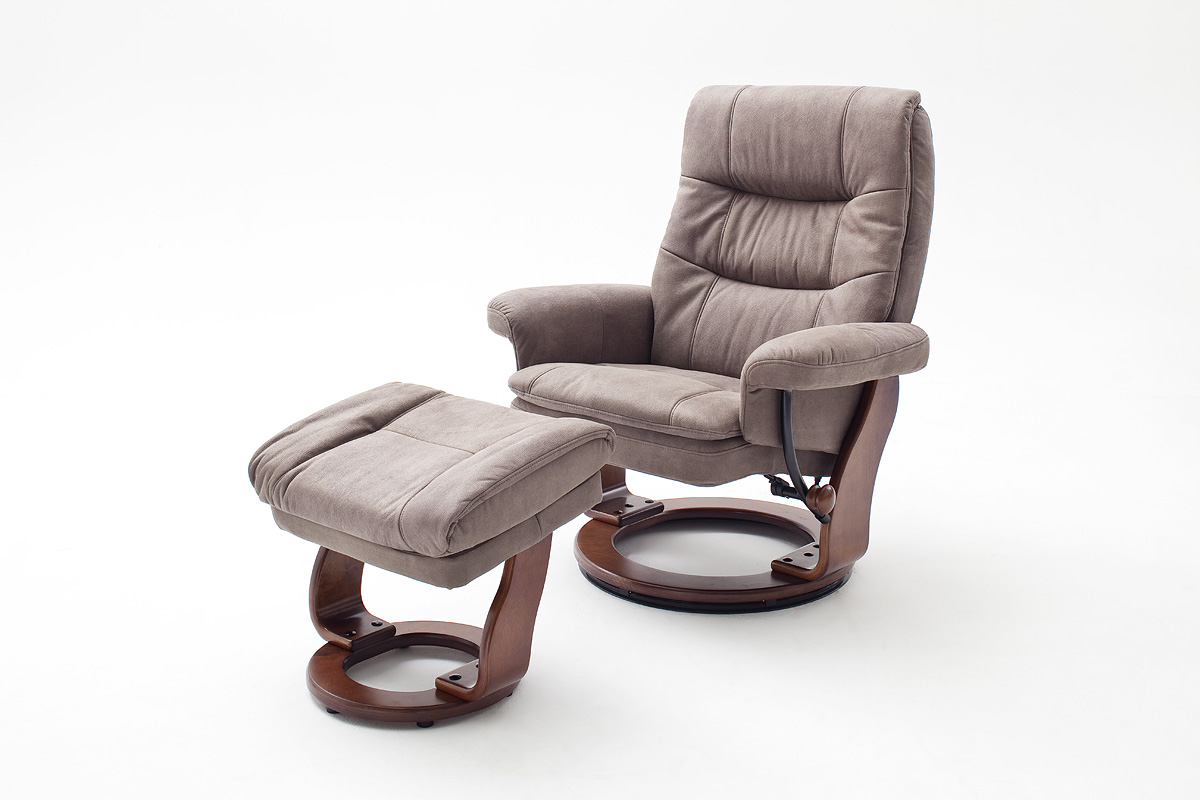 

Кресло Frost Relax Samon XL Chair Taupe Cloth Nuts 2 с оттоманкой для ног