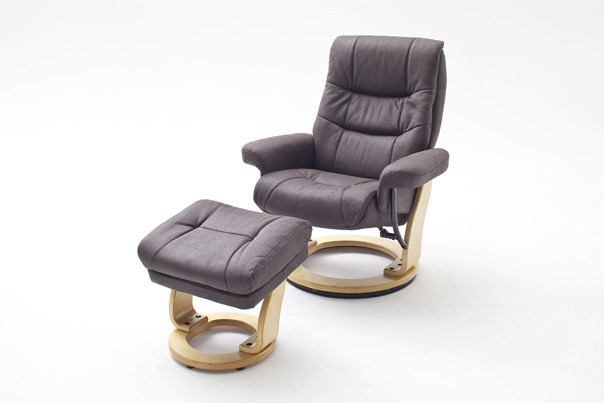 

Кресло Frost Relax Samon L Chair Black/Brown Cloth с оттоманкой для ног