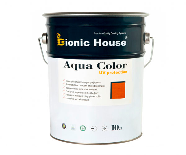 

Краска для дерева Bionic-House Aqua Color UV-protect 10л Янтарь