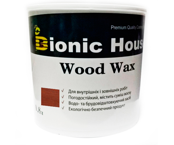 

Краска для дерева WOOD WAX Bionic-House 0,8л Марсала