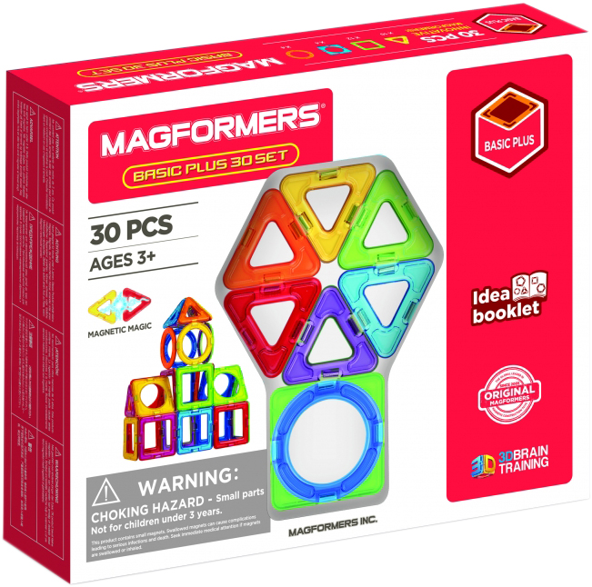 

Конструктор магнитный Magformers Базовый Плюс 30 деталей (715015) (8809465534585)