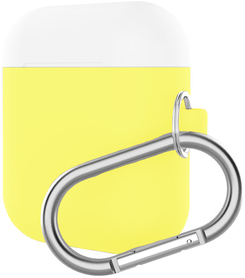 Акція на Чехол ArmorStandart Hang Case для Apple AirPods Yellow/White (ARM53767) від Rozetka UA