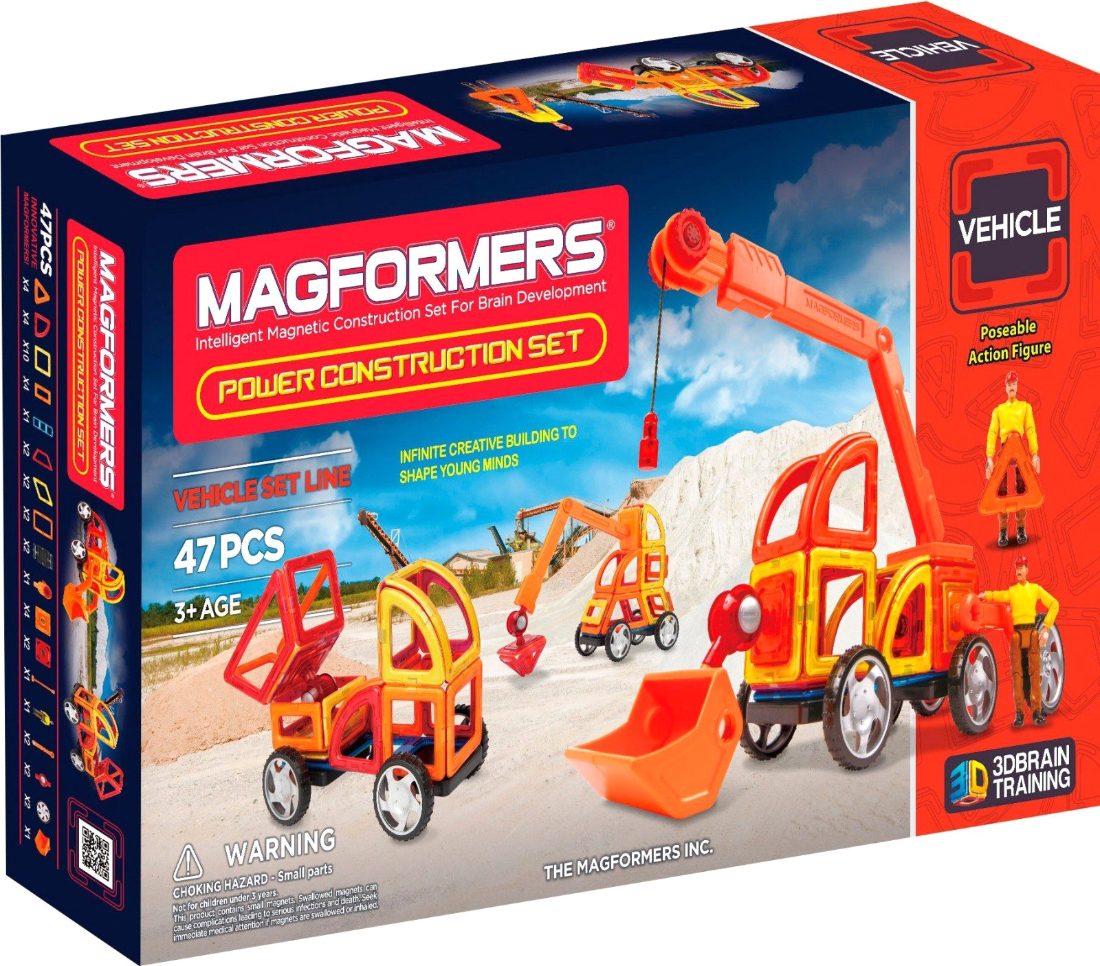 

Конструктор магнитный Magformers Строительная техника 47 деталей (707002) (8809134362990)
