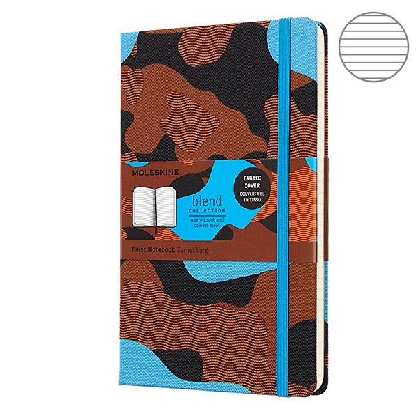 

Записник Moleskine Blend середній / Лінійка Камуфляж Блакитний Канва (8058341717356)
