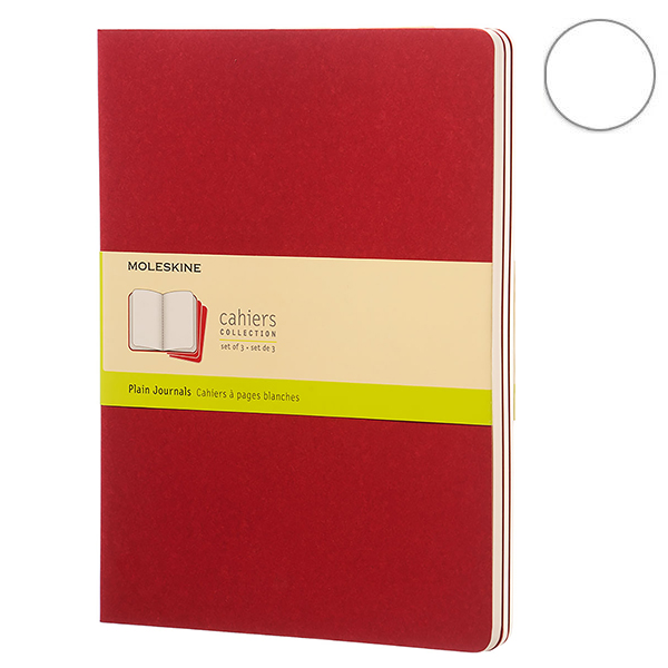 

Блокнот Moleskine Cahier Черный Большой 120 страниц Чистые листы (19х25 см) (9788883705038)