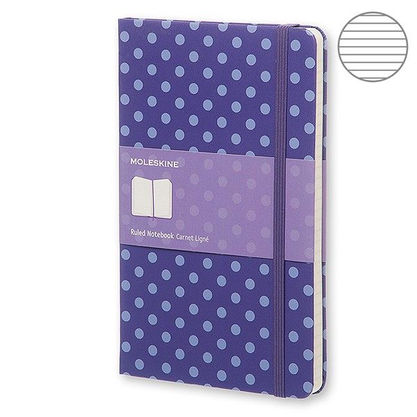 

Блокнот Moleskine Pois средний фиолетовый SKTGQP060POISC