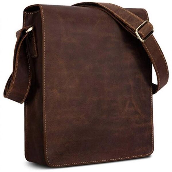 

Мужская кожаная сумка через плечо Tiding Bag t0034 Коричневый