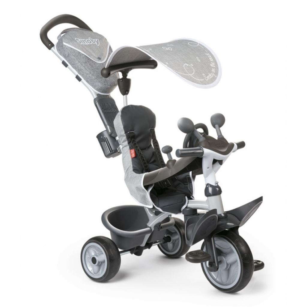 

Детский велосипед Smoby Комфорт, козырек и багажник, Серый (741202)