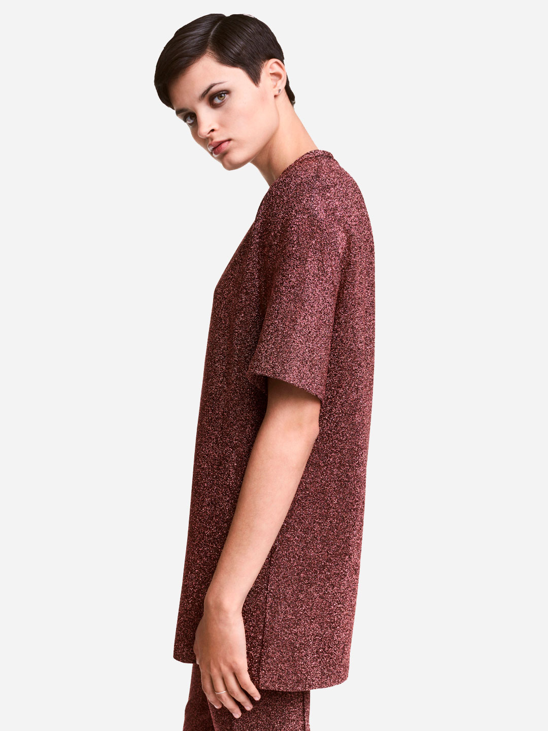 

Футболка H&M KK4756784 34 Темно-розовая