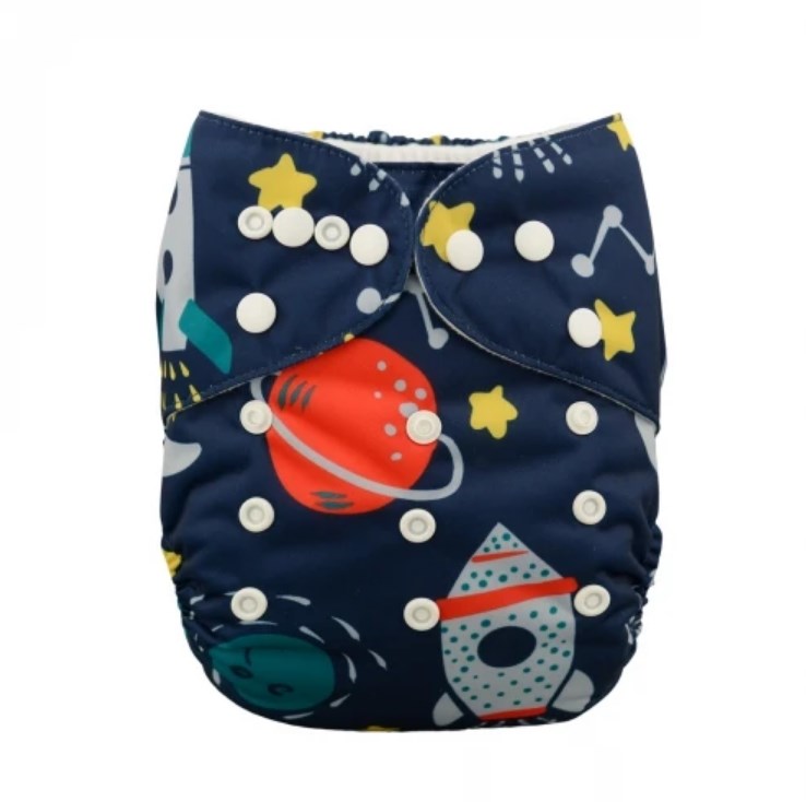 

Подгузник многоразовый c вкладышем Ракета Berni Kids (3-15 кг) Синий (54635)