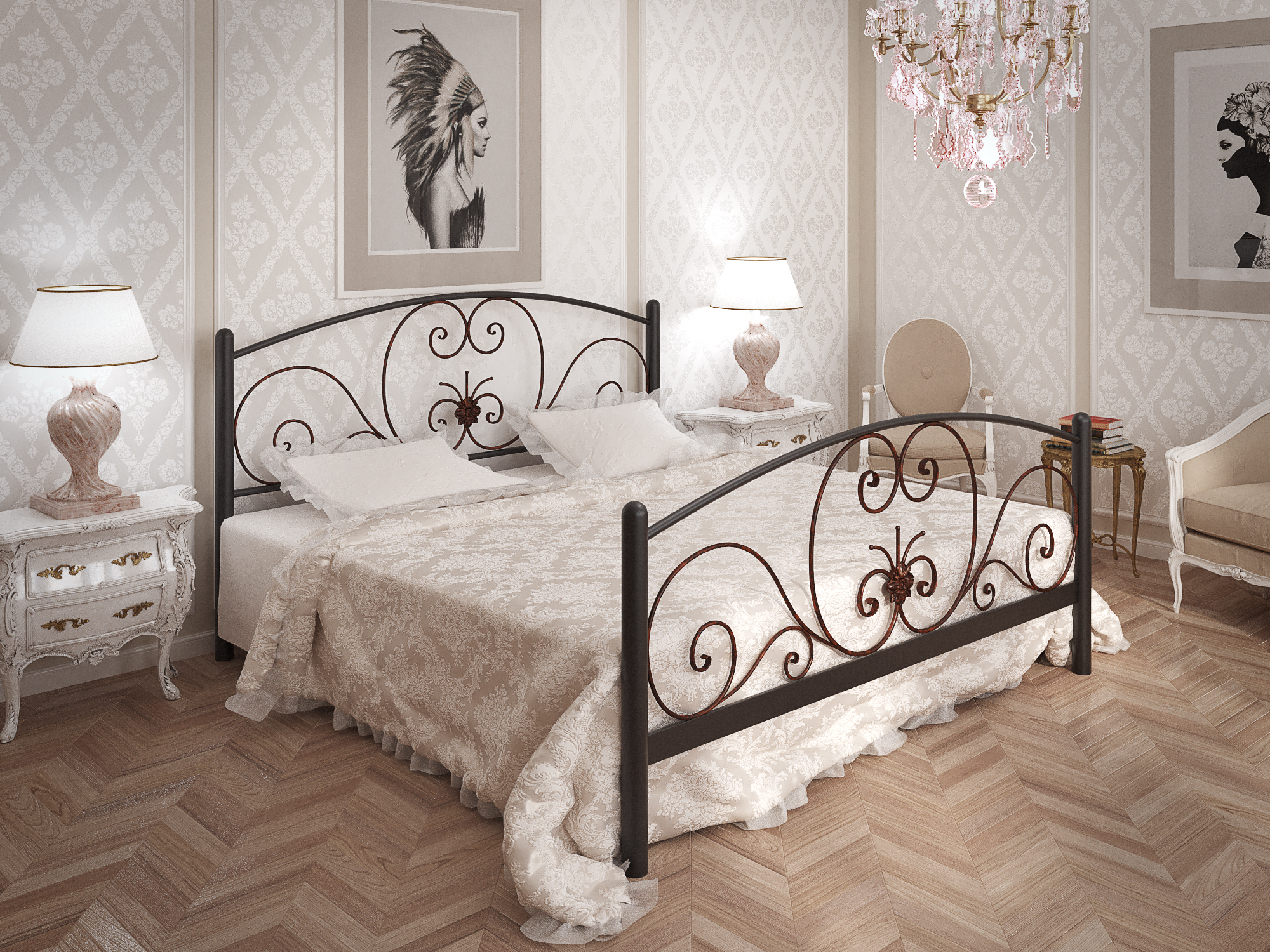 

Кровать Нимфея Tenero черный/бархат 1600х1900