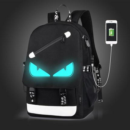

Рюкзак с USB с глазками светящийся в темноте с кодовым замком