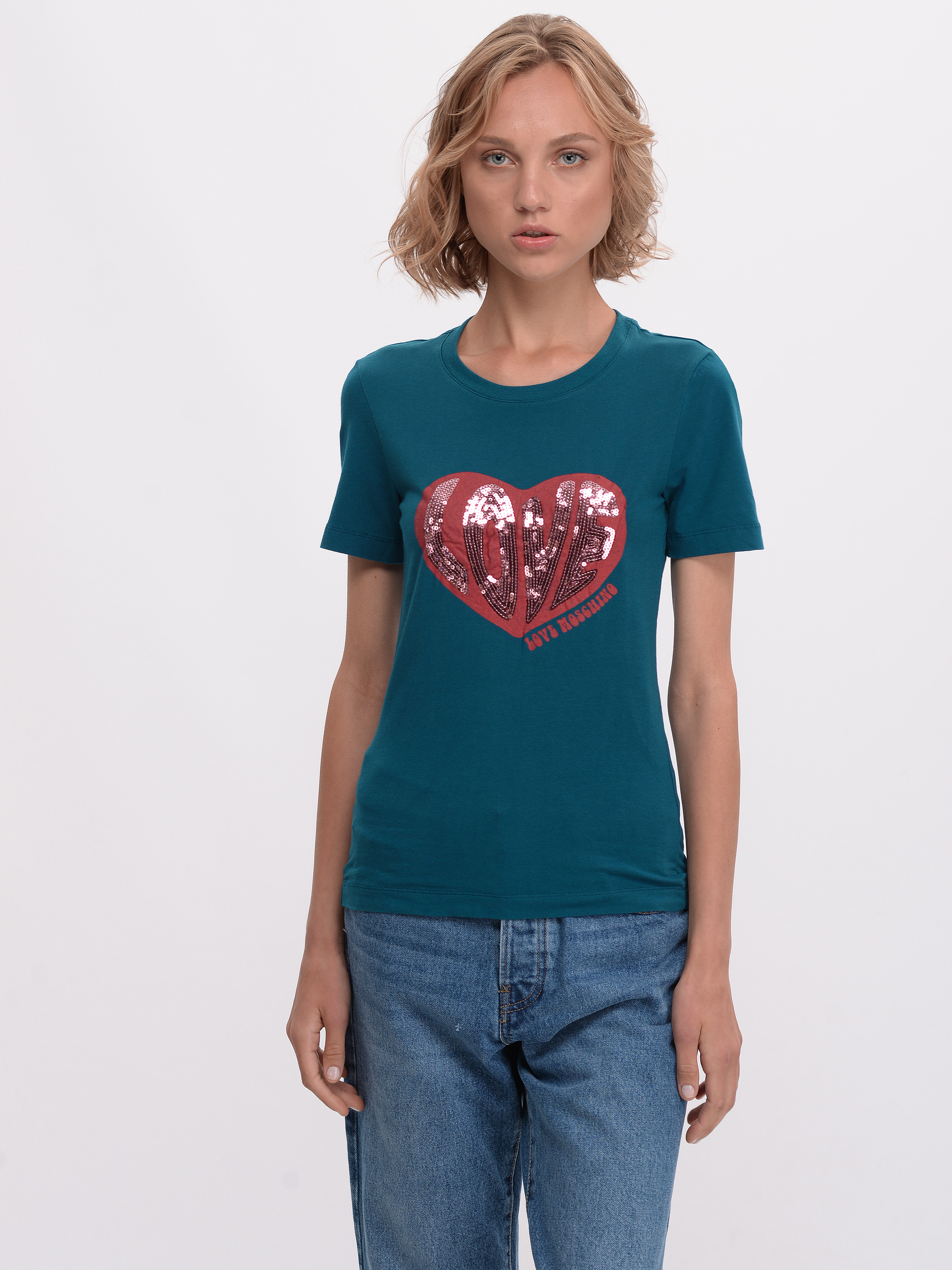 

Футболка Love Moschino 7352.3 40 (44) Бирюзовая