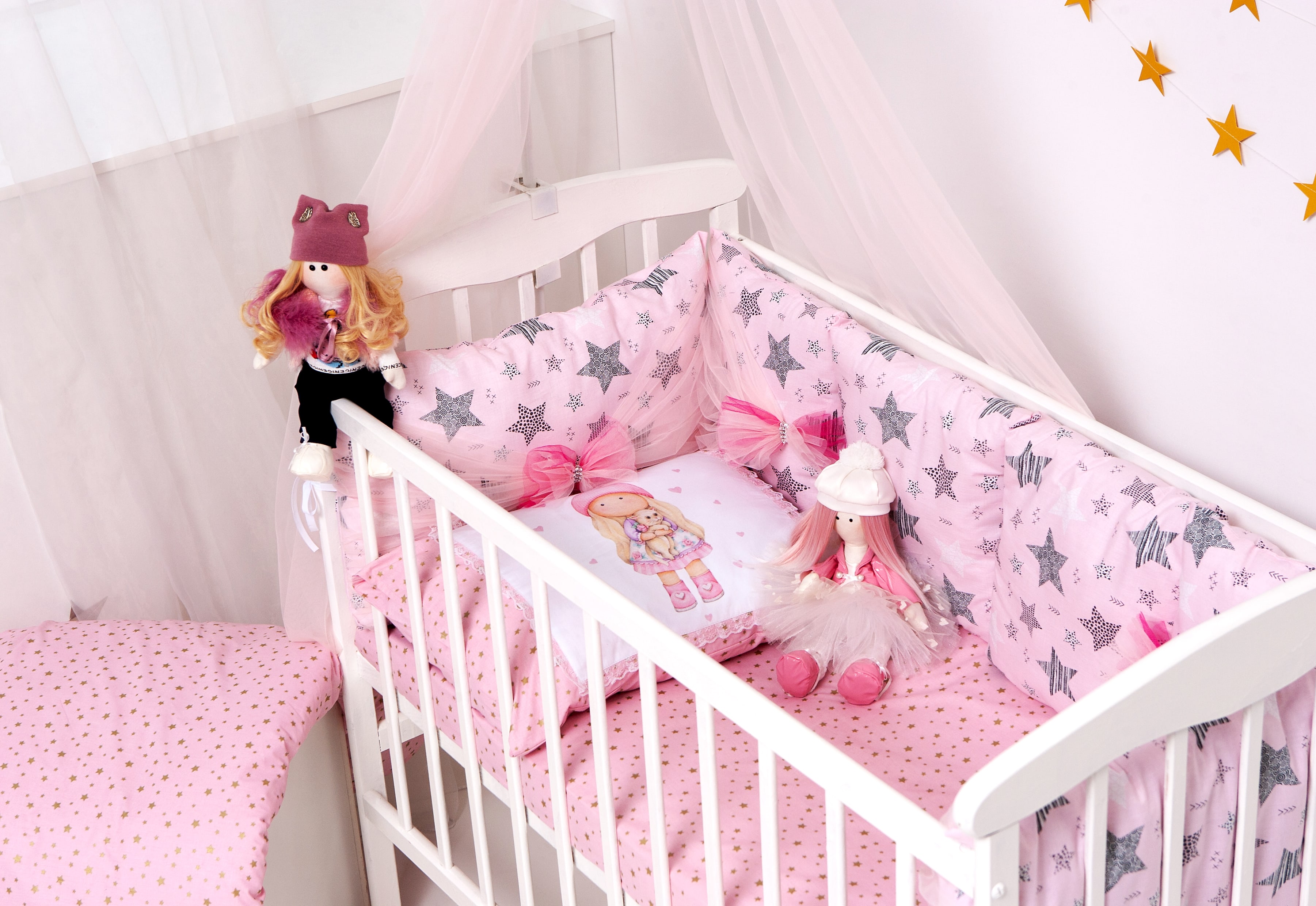 

Комплект детского постельного белья в кроватку TeddyBoom 9 в 1 Бэйби-Пинк