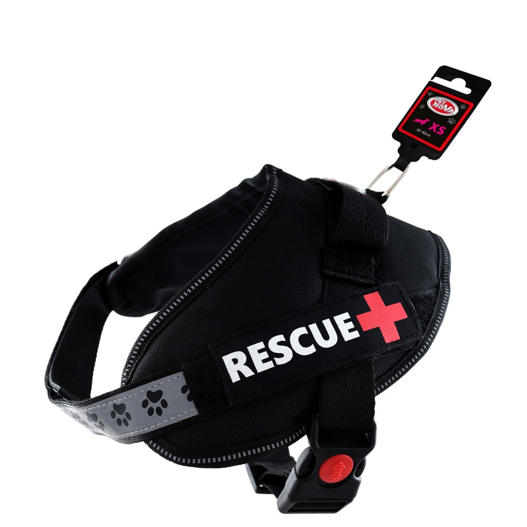 

Шлея усиленная Pet Nova Rescue+ XS 30-40 см Чёрная (HA-RESCUE-BL-XS)