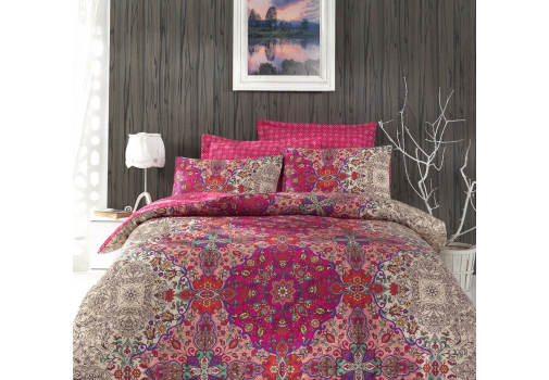 

Постельное бельё Cotton Box сатин Tugba Fusya 200x220 Фуксия