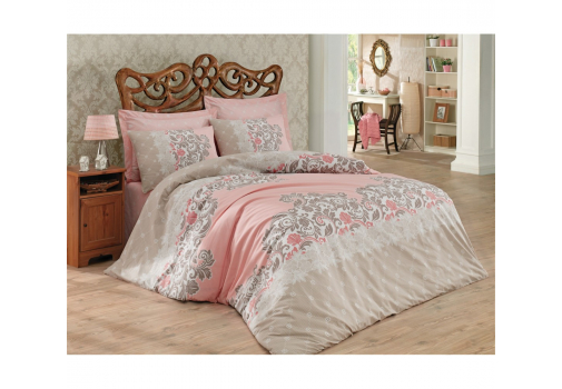 

Комплект постельного белья Cotton Box Megan Bej Бежево-персиковый