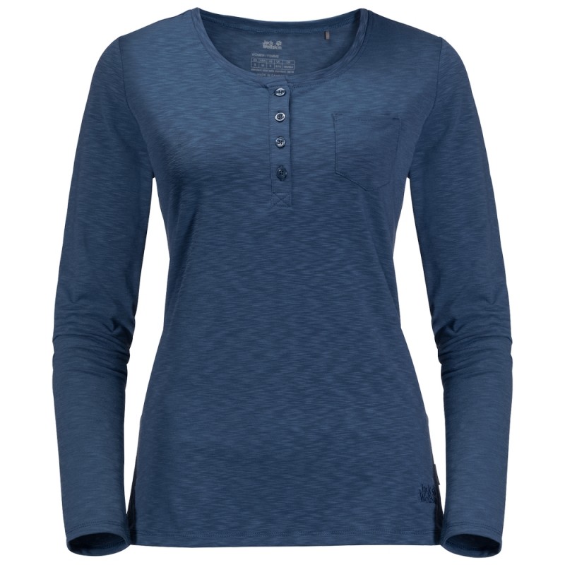 

Футболка с длинным рукавом WINTER TRAVEL HENLEY WOMEN Jack Wolfskin 1805911-1588 XS Синий