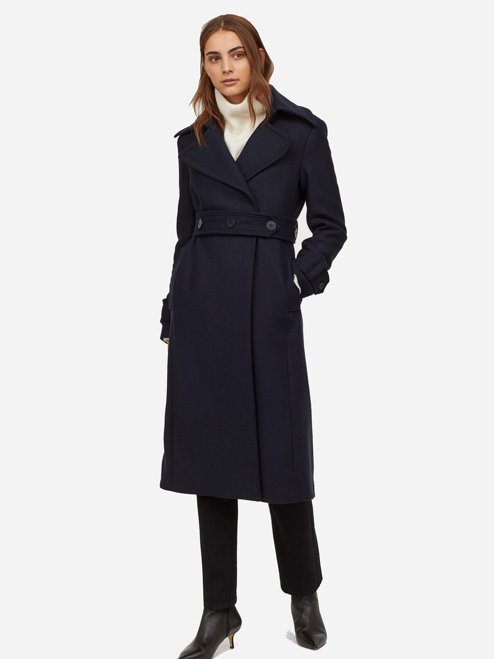 

Пальто H&M XAZ178346XQTJ 34 Темно-синее