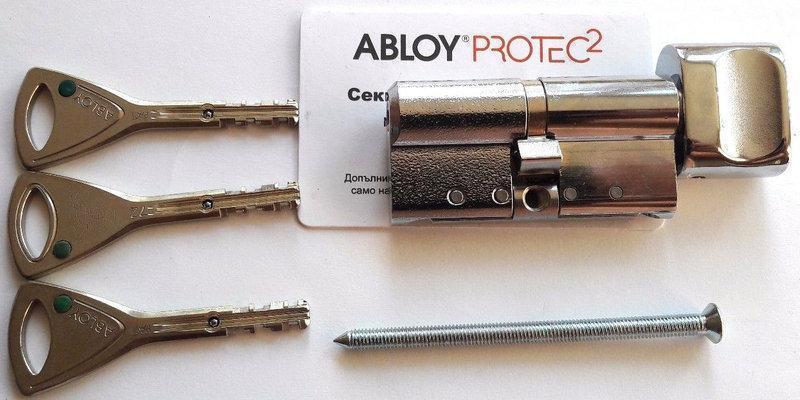 

Цилиндр Abloy Protec2 HARD 123 мм (67х56) ключ/ключ хром