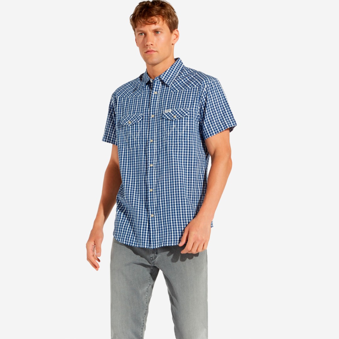 

Рубашка Wrangler Western Shirt Regular Fit Синий S-00