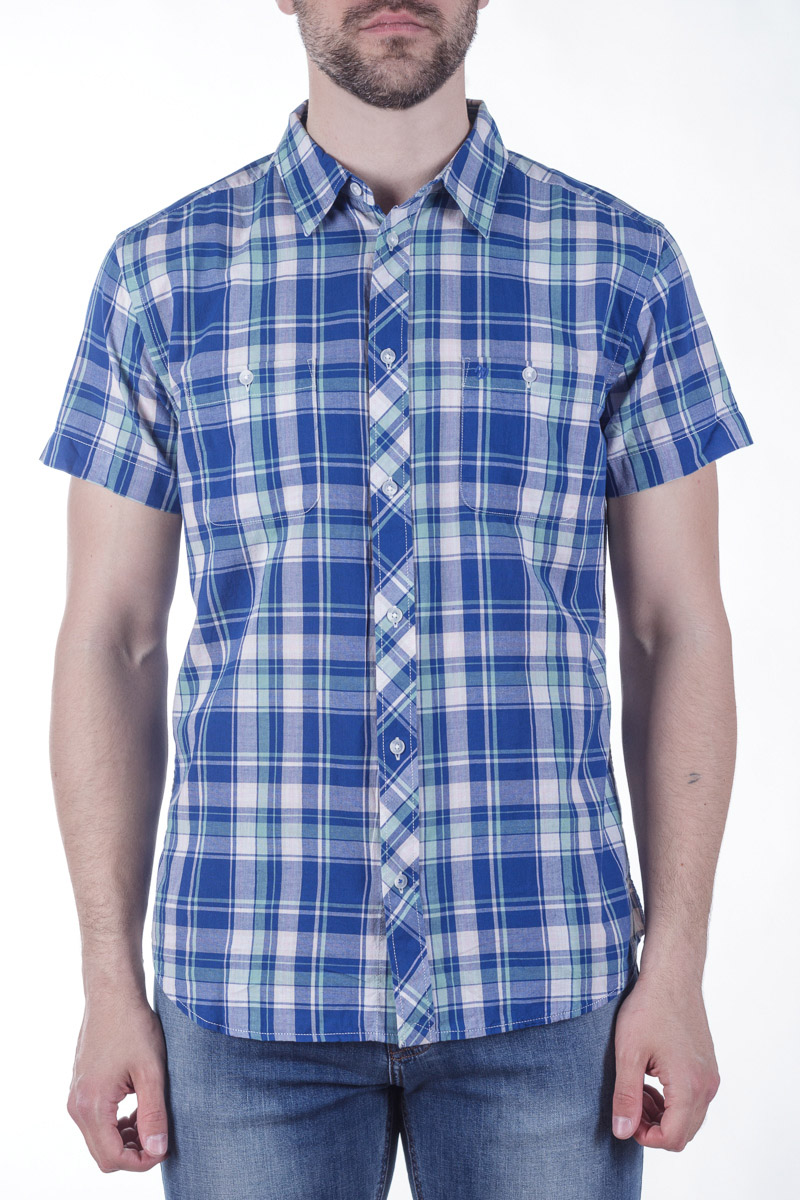 

Рубашка Wrangler 2 Pocket Shirt Slim Fit Голубой S-00