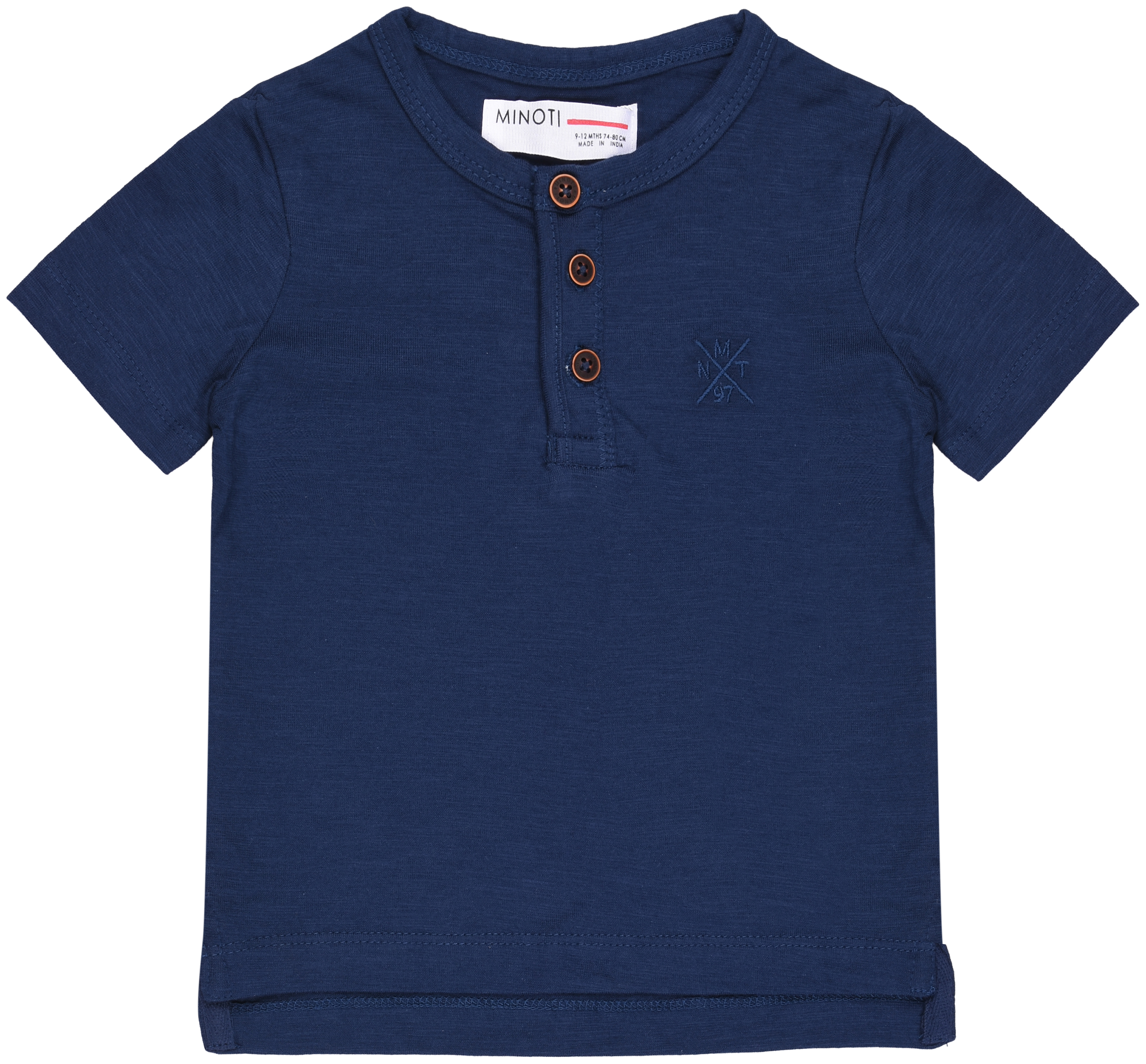 

Футболка Minoti 1Henley 3 13044 134-140 см Темно-синяя