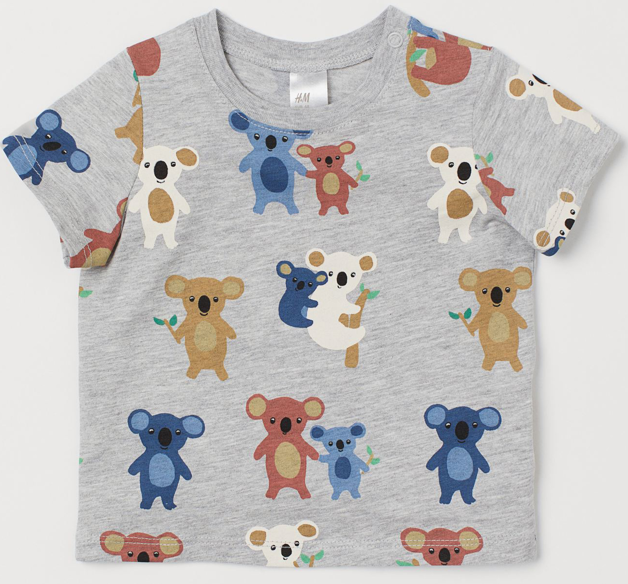 

Футболка H&M 1812-8138031 80 см Серый меланж