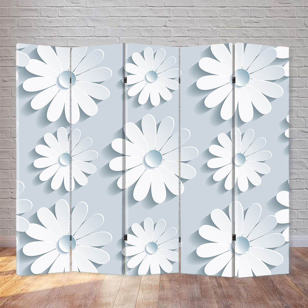 

Ширма декоративная FineDecor "Белые цветы" 200x180 см 151b