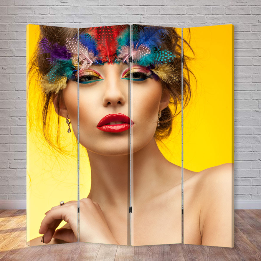 

Ширма декоративная FineDecor "Макияж Перья" 160x180 см 217a