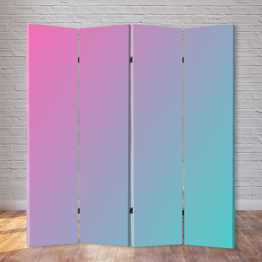 

Ширма декоративная FineDecor "Градиент розово-голубой" 160x180 см 225a
