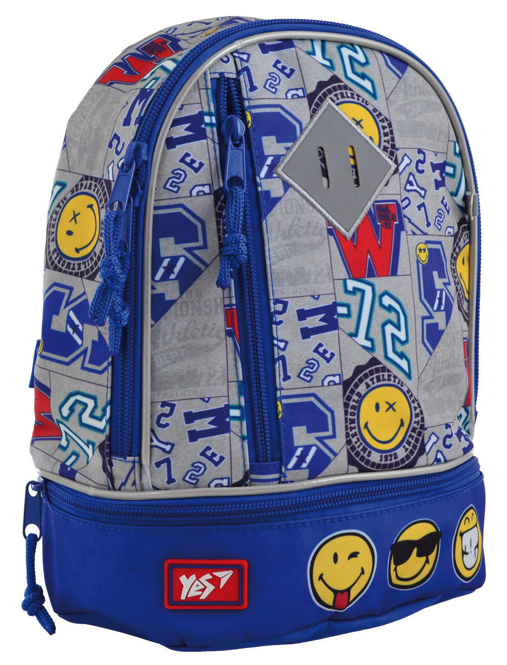 

Рюкзак детский Yes K-21 Smiley World 28 x 22 x 12 см Серо-синий