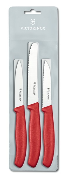 

Набор кухонный SwissClassic Paring Set 3 ножа с крас. ручкой (8,8,11см)