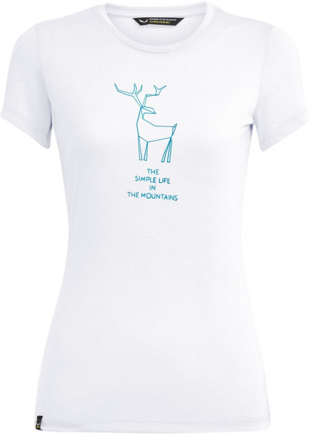 

Футболка Salewa Deer Dri-Rel W S/S Tee 27329 0010 48/42/XXL Белая (013.002.6883)