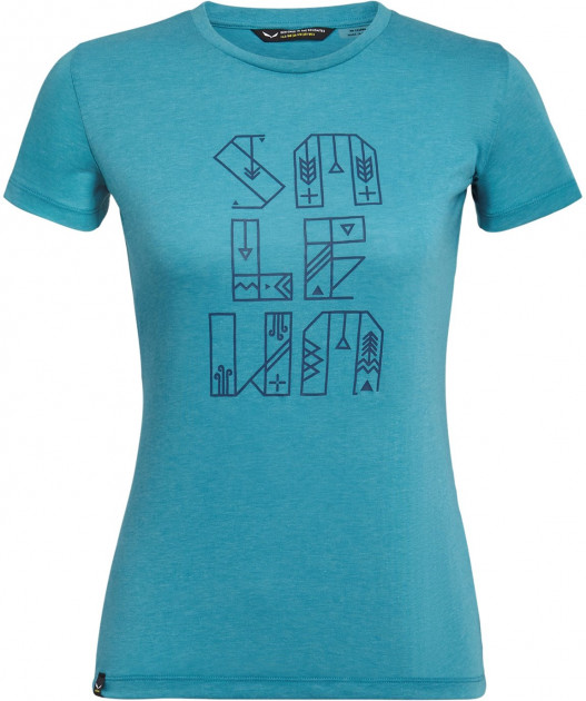 

Футболка Salewa Typo Graphic Dri-Rel W S/S Tee 27407 8207 48/42/XXL Синяя (013.002.6249)