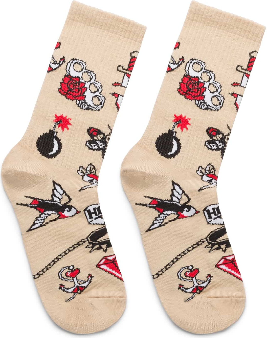 

Носки Ded Noskar' Old School Tattoo 36-40 Бежевые