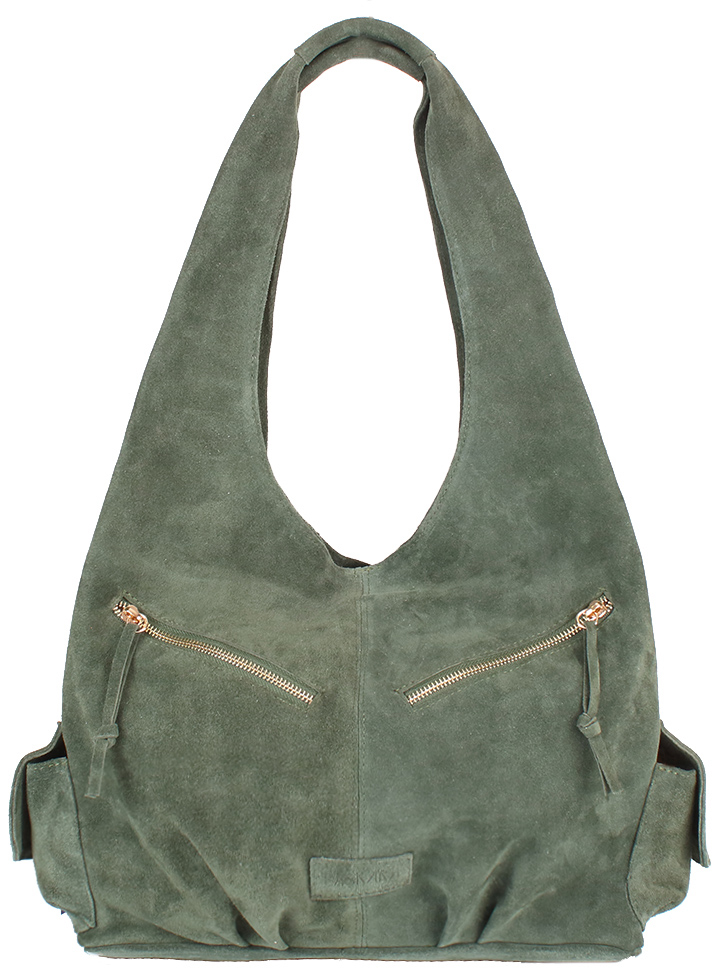 

Женская замшевая сумка Laskara LK-DM230-olive Оливково-зеленая