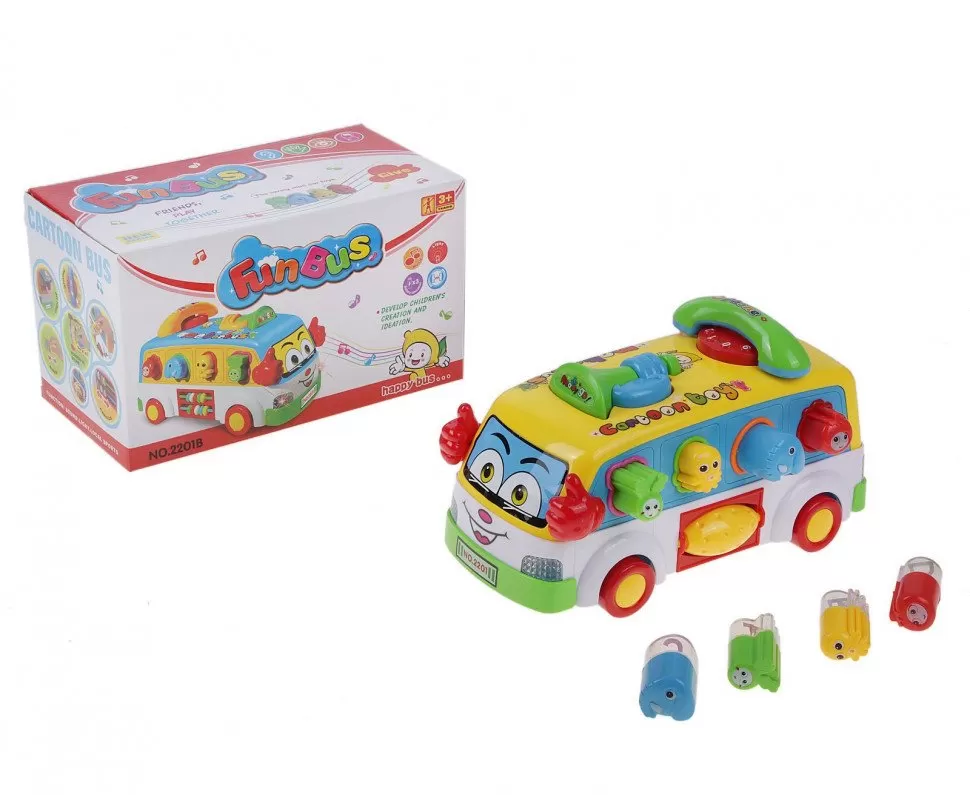 

Развивающая игра Metr+ 2201 автобус-сортер с телефоном