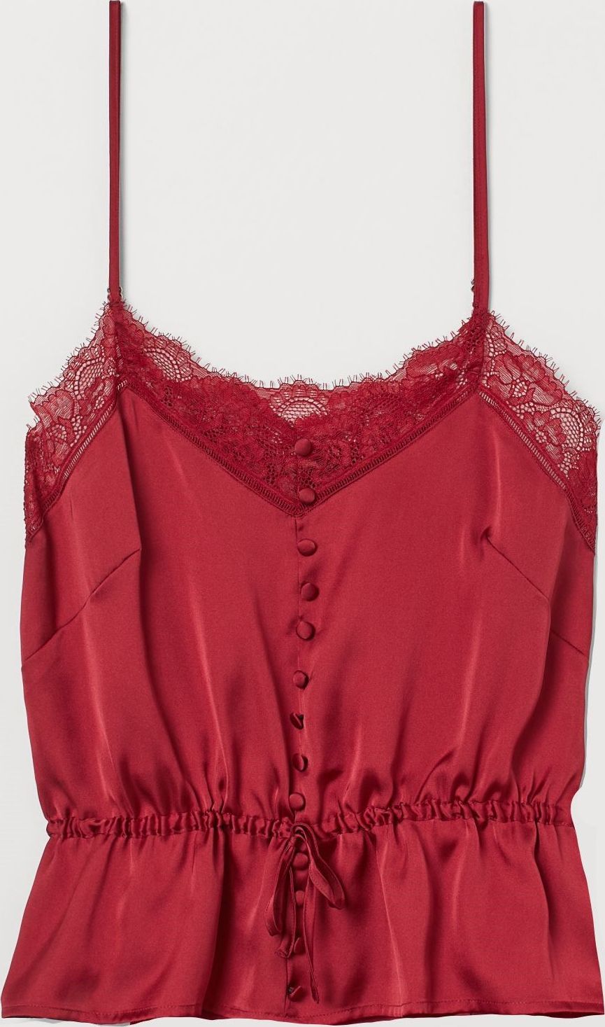 

Майка пижамная H&M 202-8079260 XL Бордовая