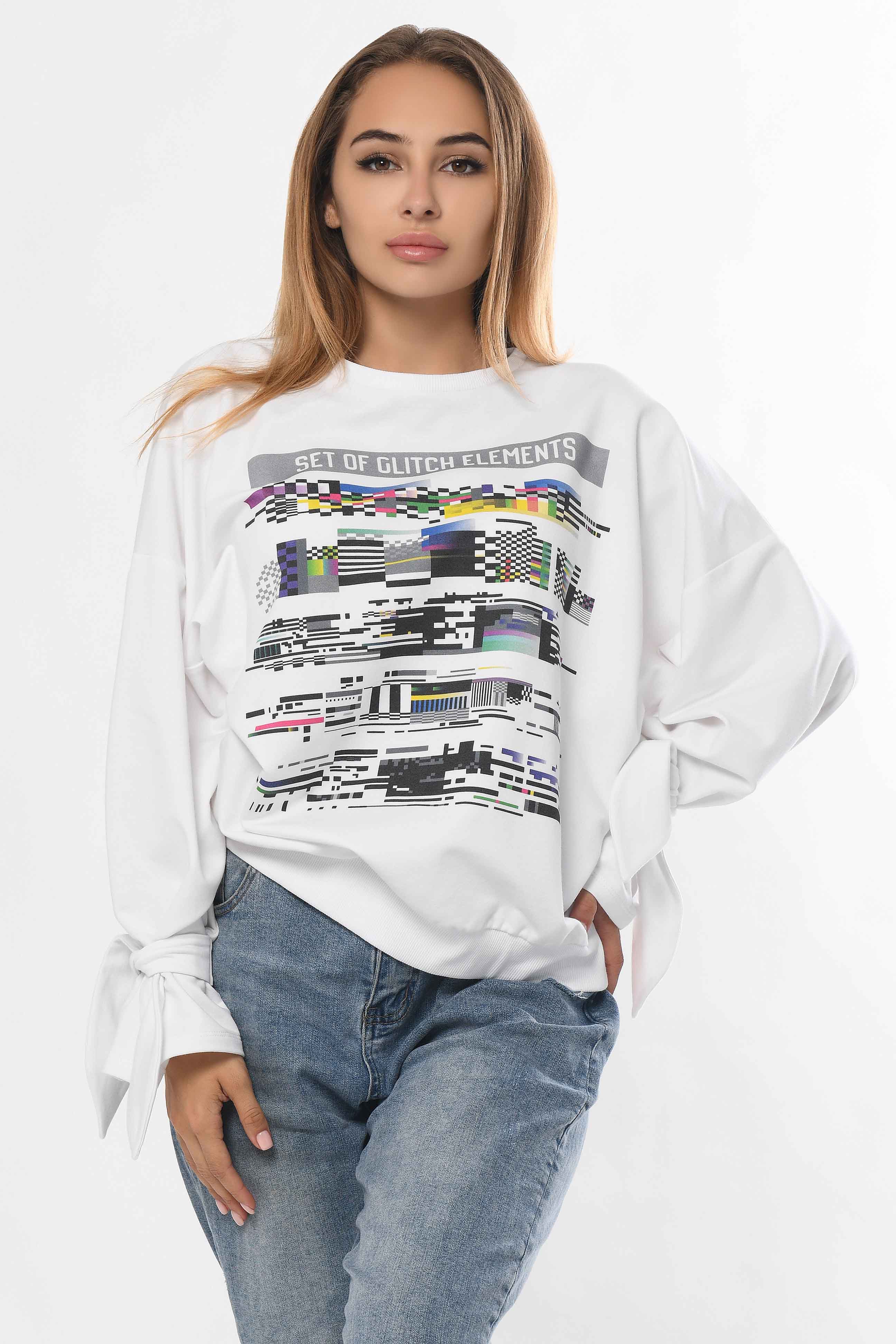 

Свитшот Sv-7584-3/0045 "M" белый с наклейкой 19095.1