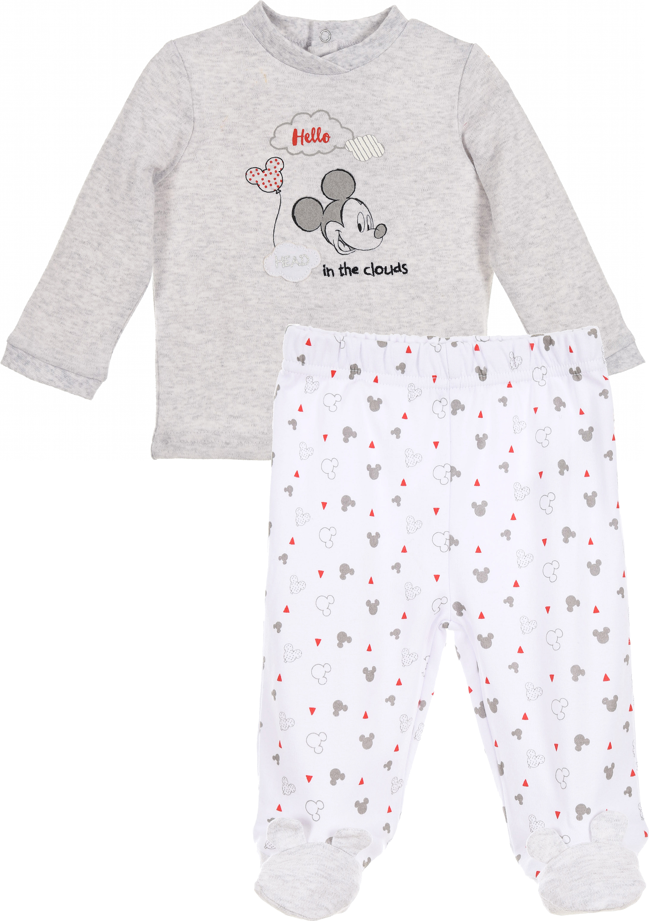 

Костюм (футболка + ползунки) Disney SE0334 Mickey 52 см LGrey