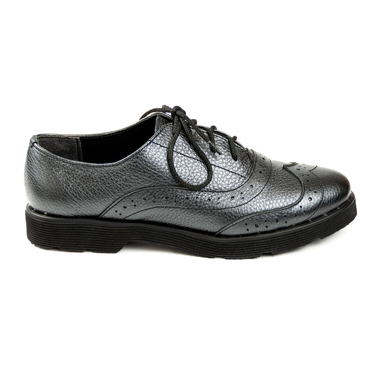 

Туфли броги Woman's heel 36 графит (О-828)