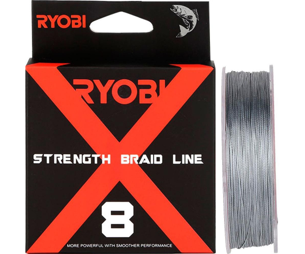 

Шнур Ryobi Strength Braid 8X Grey 150м №0.8 (арт.40404102212)