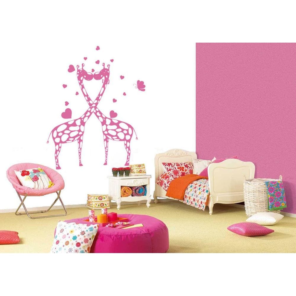 

Интерьерная виниловая наклейка на стену IdeaClock Cute giraffe 96х115 см Розовая(39352-462)