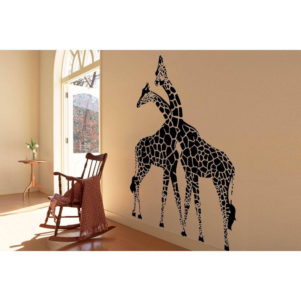 

Интерьерная виниловая наклейка на стену IdeaClock Two Giraffes 96х135 см Черная(39329-462)