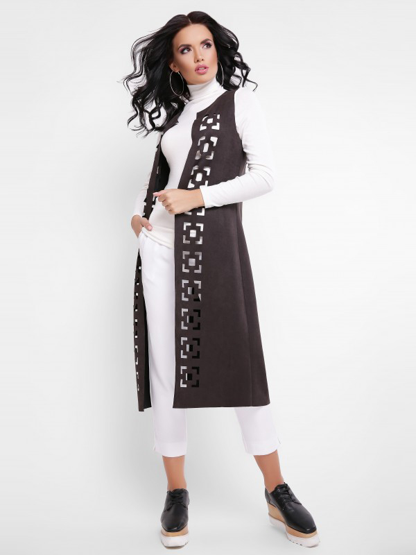 

Накидка Fashion Up Abstract KD-1644A 42 Темно-коричневая