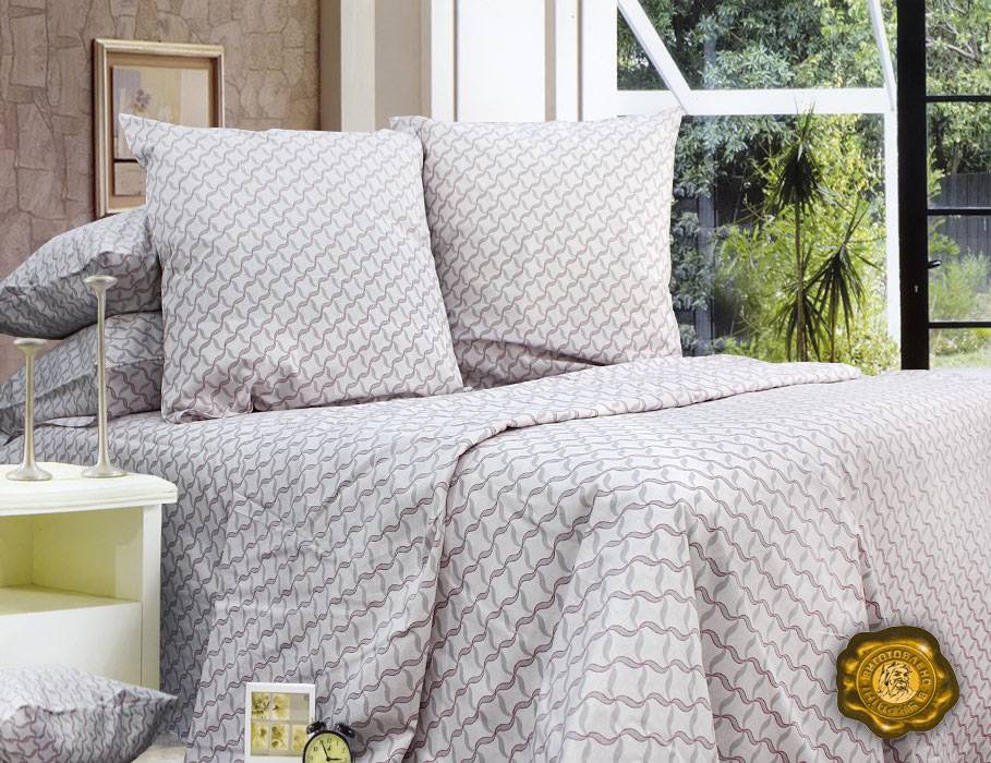 

Двойной постельный комплект Б0319 Еней-Плюс, цвет: серый, красный