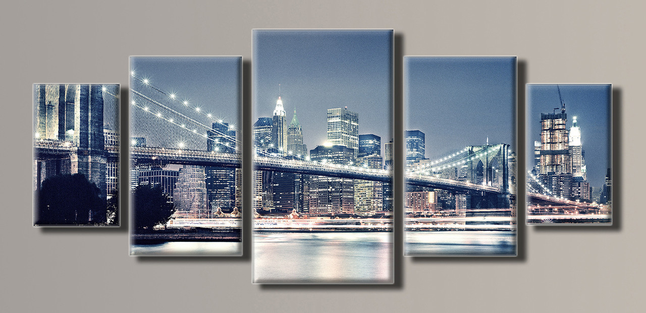

Картина модульная HolstArt New York City 54*123см 5 модулей арт.HAB-009