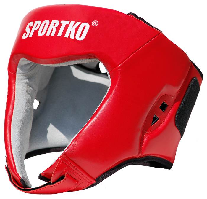 

Кожаный шлем боксерский ФБУ Sportko Красный М