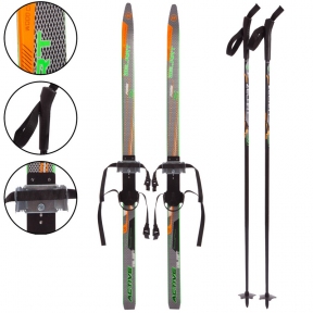 

Лыжи беговые в комплекте с палками Zelart SK-0881-90B Green (BAM01239)
